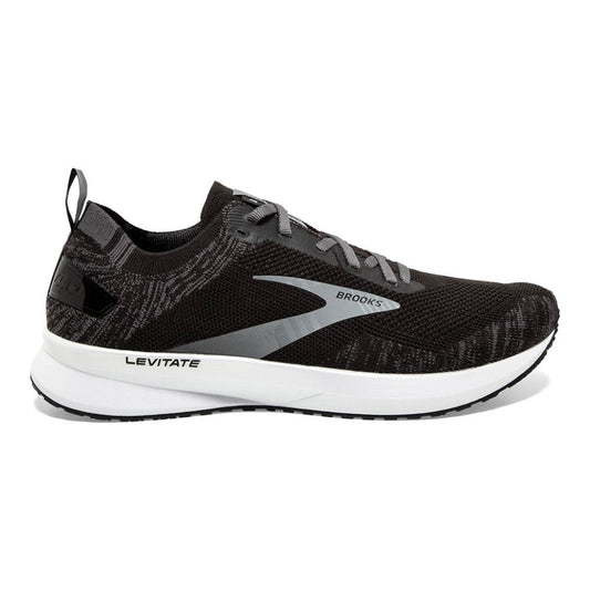 Men's Brooks Levitate 4, Black/Blackened Pearl/White, 10.5 D Medium