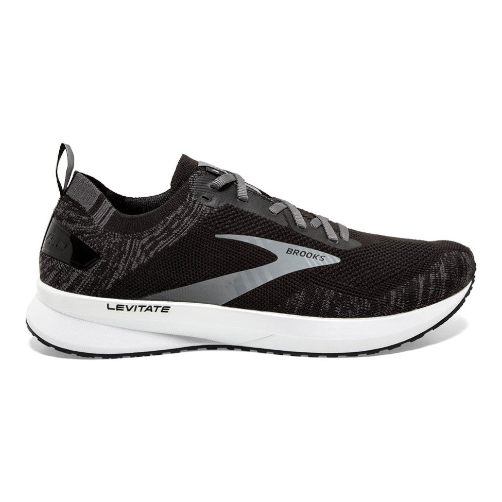 Men's Brooks Levitate 4, Black/Blackened Pearl/White, 11 D Medium