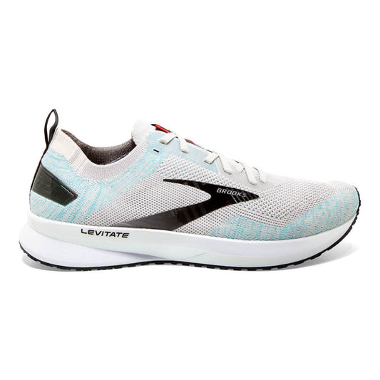 Men's Brooks Levitate 4, Grey/Black/Capri, 8 D Medium