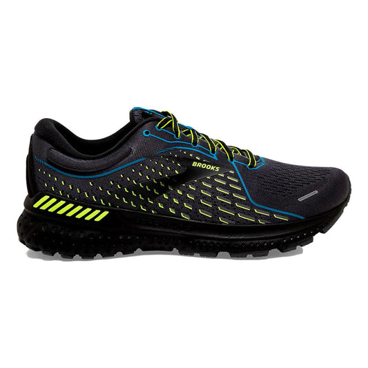 Men's Brooks Adrenaline GTS 21, Black/Blue Jewel/Nightlife, 12.5 D Medium