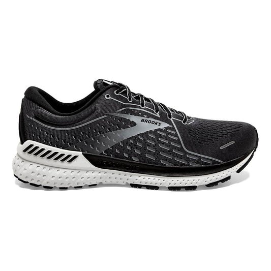 Men's Brooks Adrenaline GTS 21, Grey/Black, 10 2E Wide