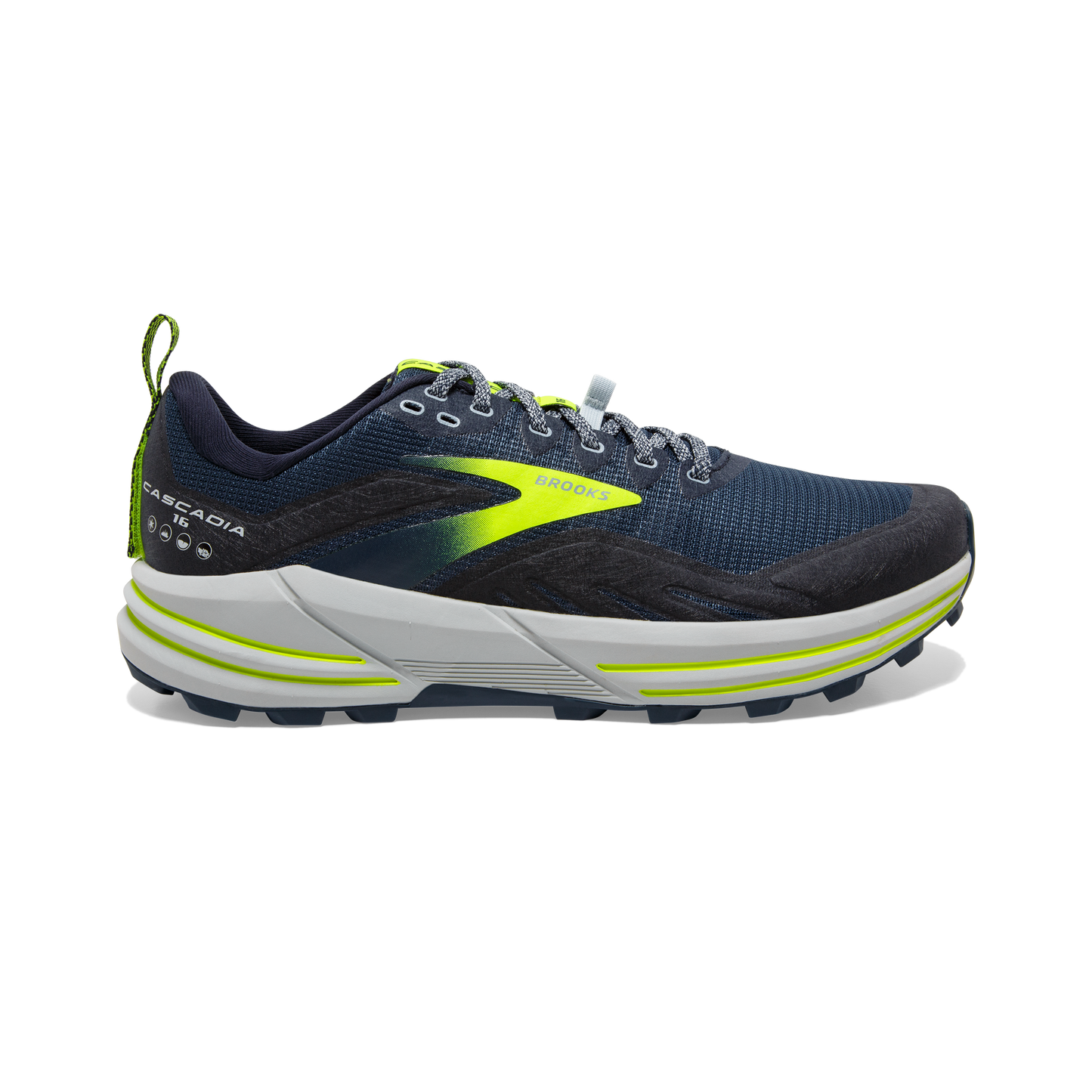 Men's Brooks Cascadia 16, Titan/Peacoat/Nightlife, 13 D Medium