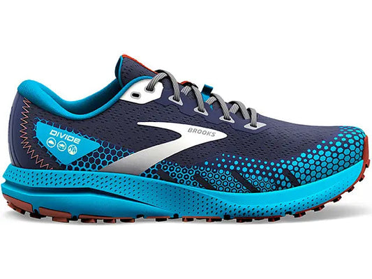 Men's Brooks Divide 3, Peacoat/Atomic Blue/Rooibos, 12 B Medium