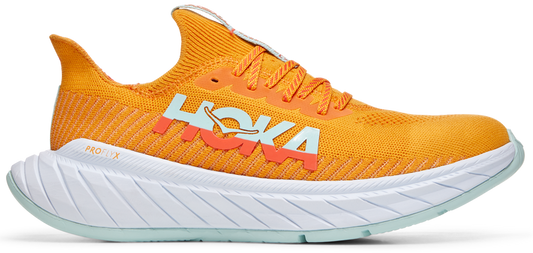 Men's Hoka One One Carbon X 3, Radiant Yellow/Camellia, 12 D Medium