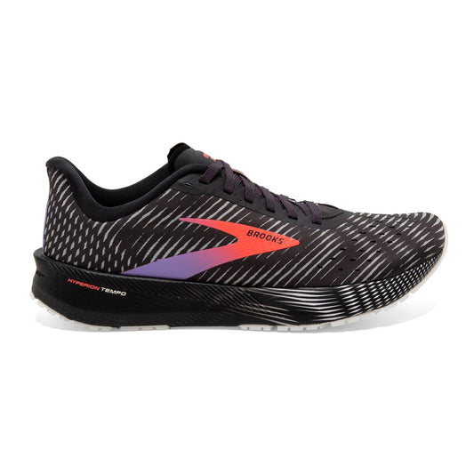 Women's Brooks Hyperion Tempo, Black/Coral/Purple, 9.5 B Medium