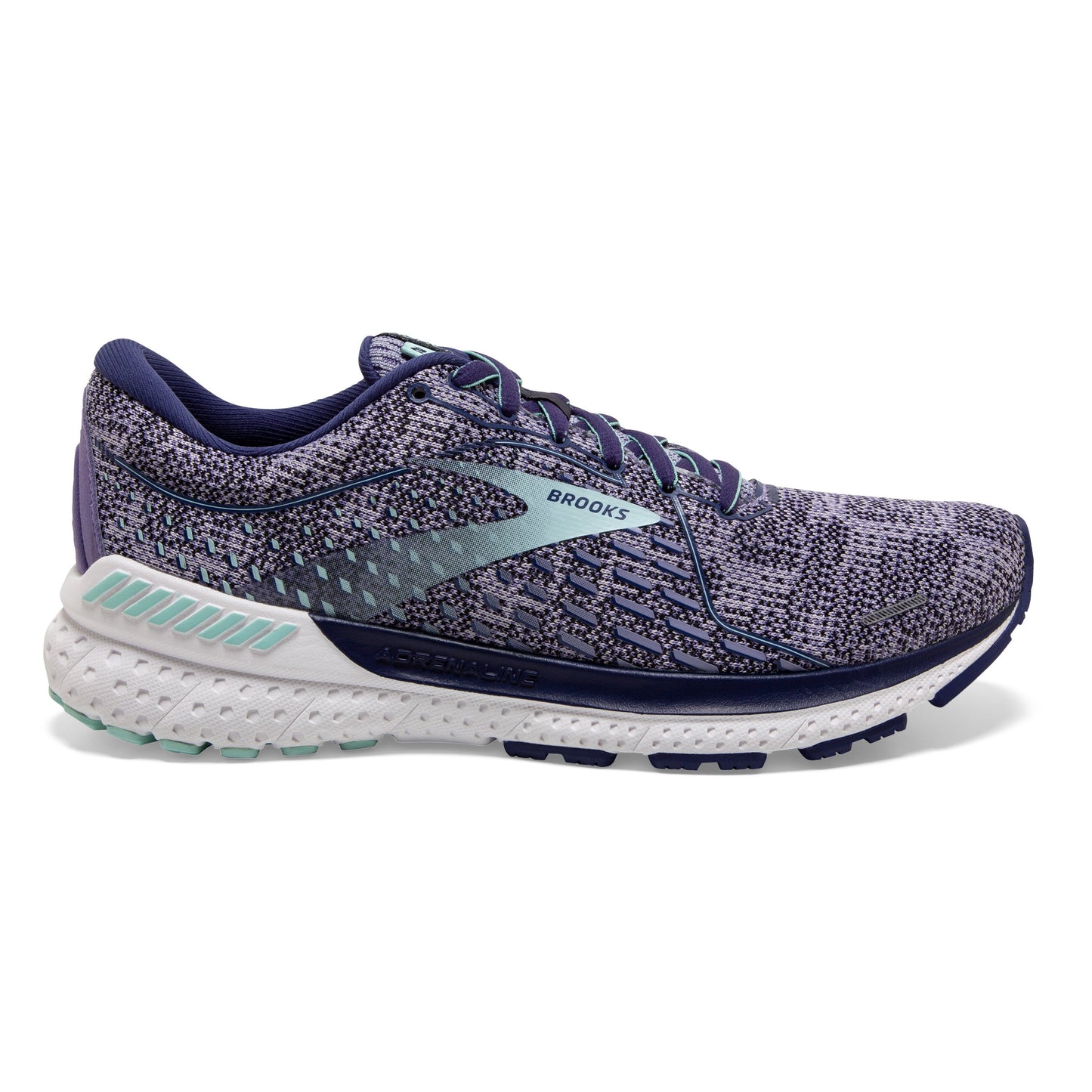 Women's Brooks Adrenaline GTS 21, Lavender/Blue Ribbon/Tint, 9 B Medium