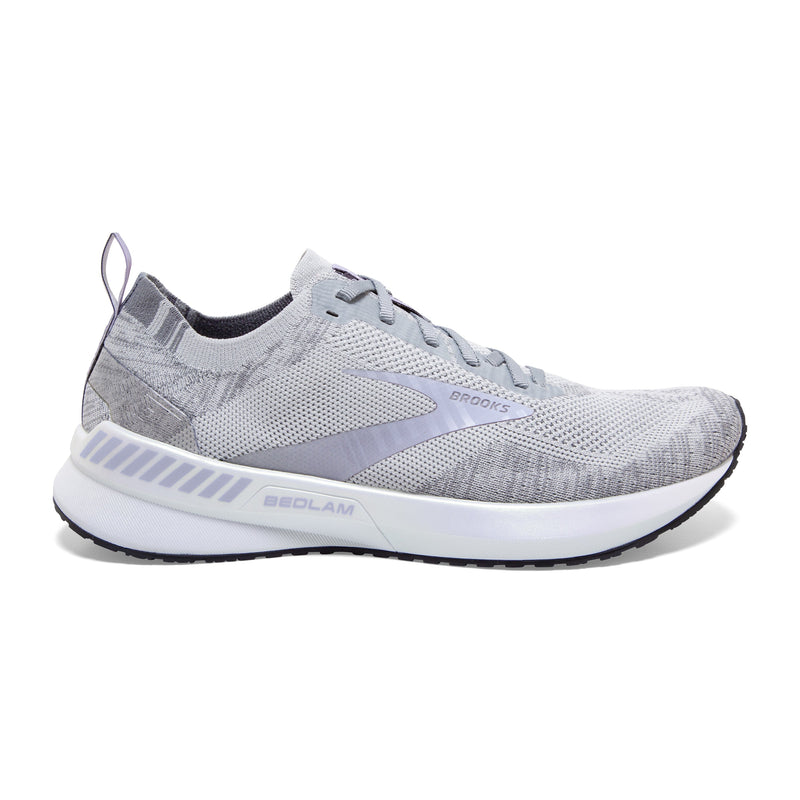 Women's Brooks Bedlam 3, Oyster/Purple Heather/Grey, 9 B Medium
