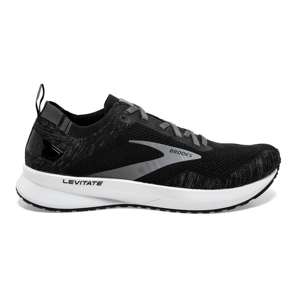 Women's Brooks Levitate 4, Black/Blackened Pearl/White, 9 B Medium