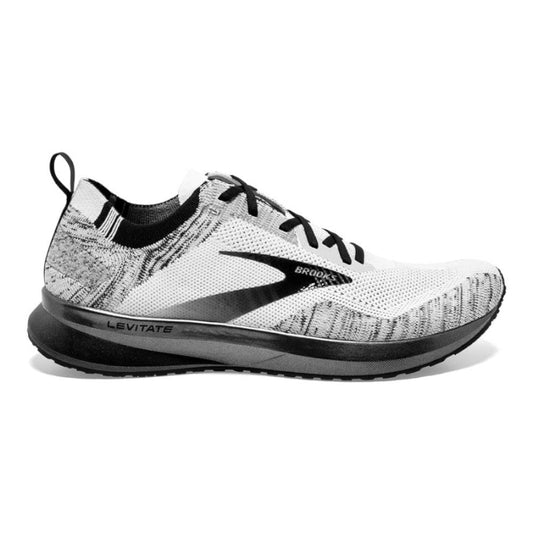 Women's Brooks Levitate 4, White/Black, 8 B Medium