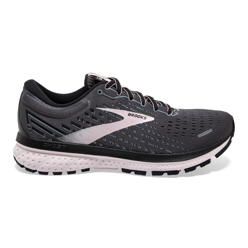 Women's Brooks Ghost 13, Black/Hushed Violet, 9.5 D Wide