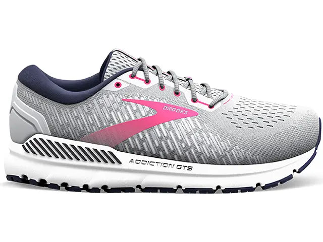 Women's Brooks Addiction GTS 15, Oyster/Peacoat/Lilac Rose, 9.5 D Wide