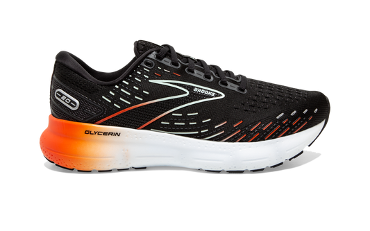 Women's Brooks Glycerin 20, Black/Red/Opal, 8.5 B Medium