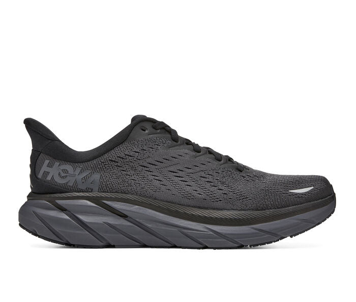 Men's Hoka One One Clifton 8, Black/Black, 11 D Medium