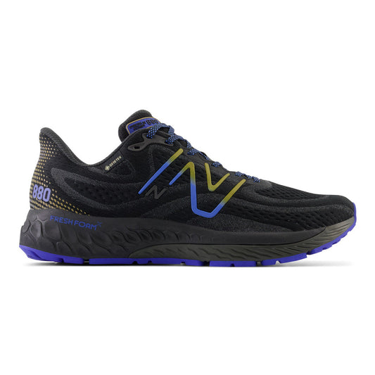 Men's New Balance Fresh Foam X 880v12 GTX, Black/Marine Blue, 11 D Medium