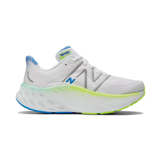 Women's New Balance Fresh Foam X More v4, White/Cobalt, 11 D Wide