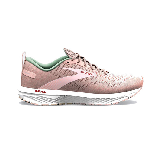 Women's Brooks Revel 6, Peach Whip/Pink, 7 B Medium