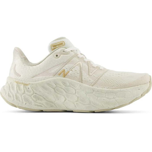 Women's New Balance Fresh Foam X More v4, Angora/Sea Salt/Moonbeam, 7 B Medium