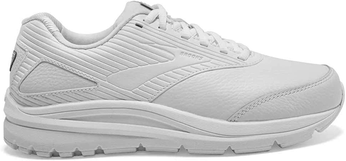 Women's Brooks Addiction Walker 2, White/White, 6.5 2E Extra Wide