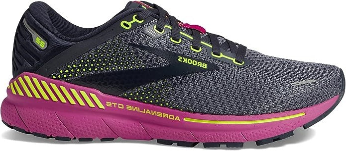 Women's Brooks Adrenaline GTS 22, Nightshadow/Viola/Nightlife, 12 B Medium