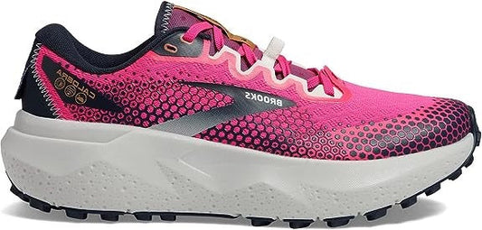 Women's Brooks Caldera 6, Pink Glo/Peacoat/Marshmallow, 8.5 B Medium