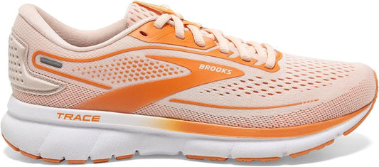 Women's Brooks Trace 2, Pale Peach/Tangerine/White, 12 B Medium