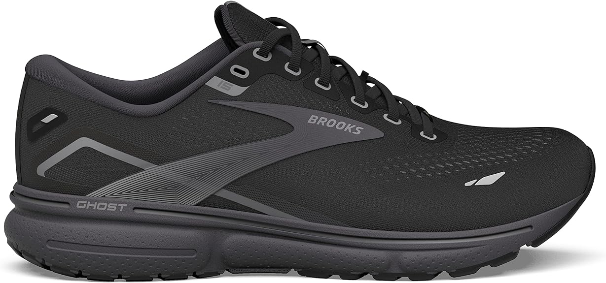 Women's Brooks Ghost 15 GTX, Black/Blackened Pearl/Alloy, 9.5 B Medium