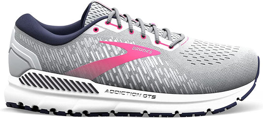 Women's Brooks Addiction GTS 15, Oyster/Peacoat/Lilac Rose, 8.5 D Wide