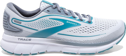 Women's Brooks Trace 2, White/Grey/Porcelain, 7.5 B Medium