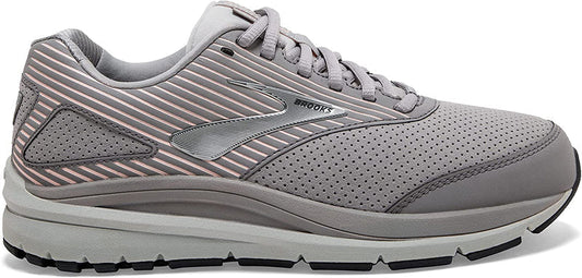 Women's Brooks Addiction Walker Suede, Alloy/Oyster/Peach, 11.5 B Medium