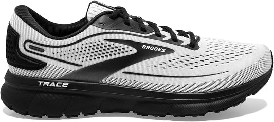 Men's Brooks Trace 2, White/Black, 9 D Medium