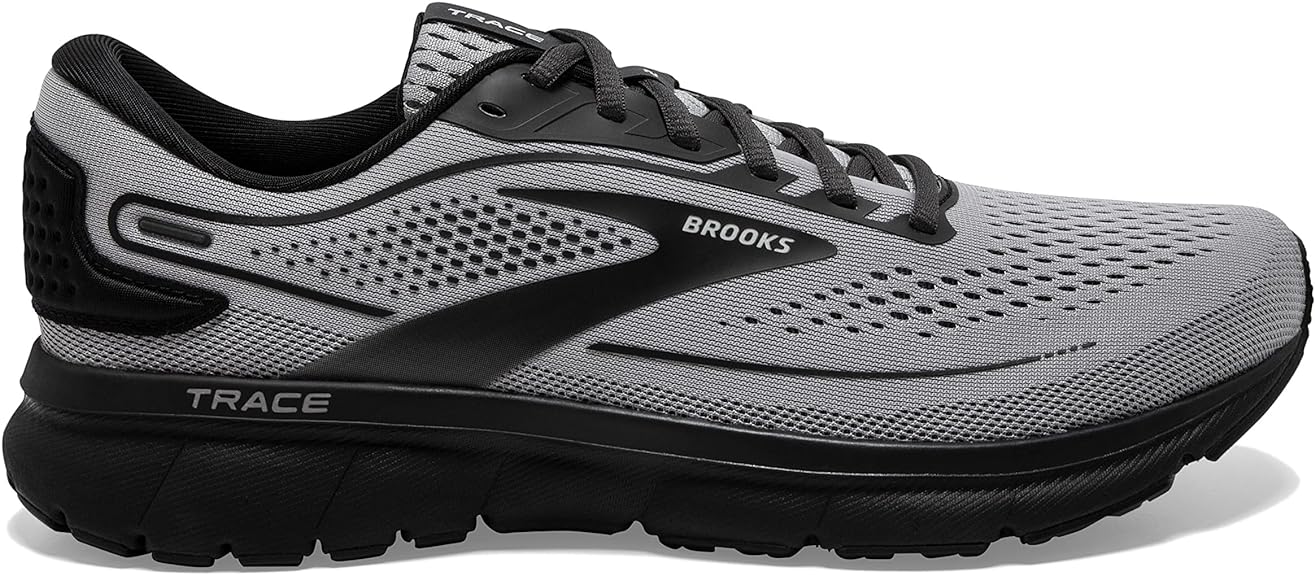 Men's Brooks Trace 2, Alloy/Black/Ebony, 12 2E Wide