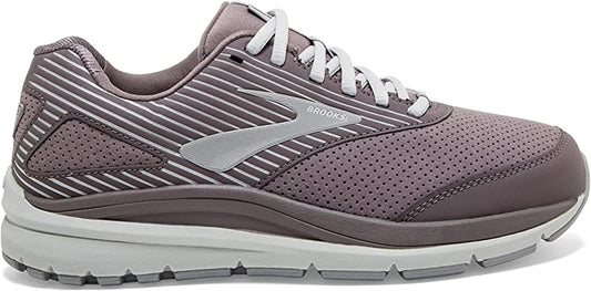 Women's Brooks Addiction Walker Suede, Shark/Alloy/Oyster, 8.5 B Medium