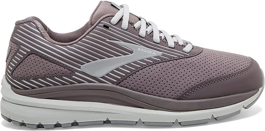 Women's Brooks Addiction Walker Suede, Shark/Alloy/Oyster, 9 B Medium