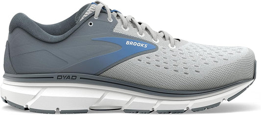 Women's Brooks Dyad 11, Grey/White/Blue, 7 2E Extra Wide