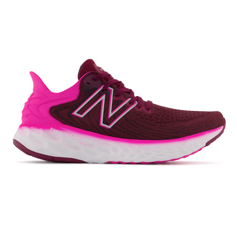Women's New Balance Fresh Foam 1080 v11, Garnet/Pink Glo, 7.5 B Medium