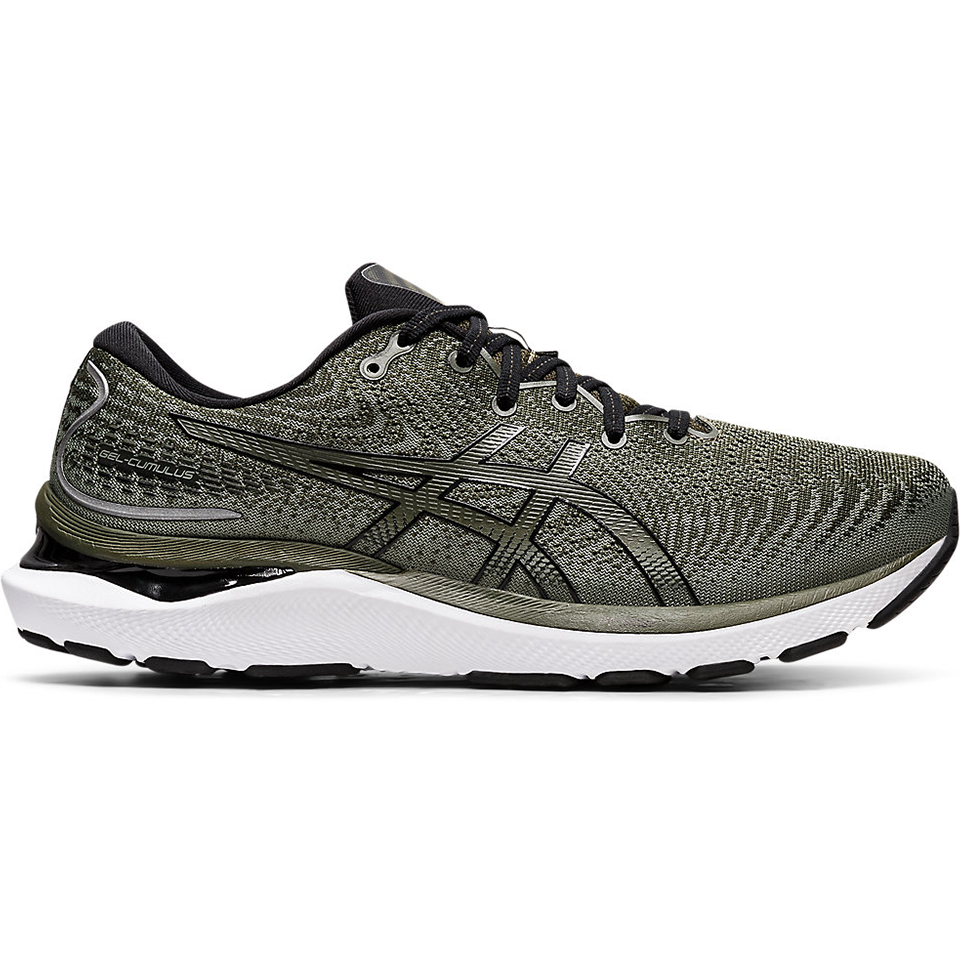 Men's Asics Gel-Cumulus 24, Olive Canvas/Black, 11.5 D Medium