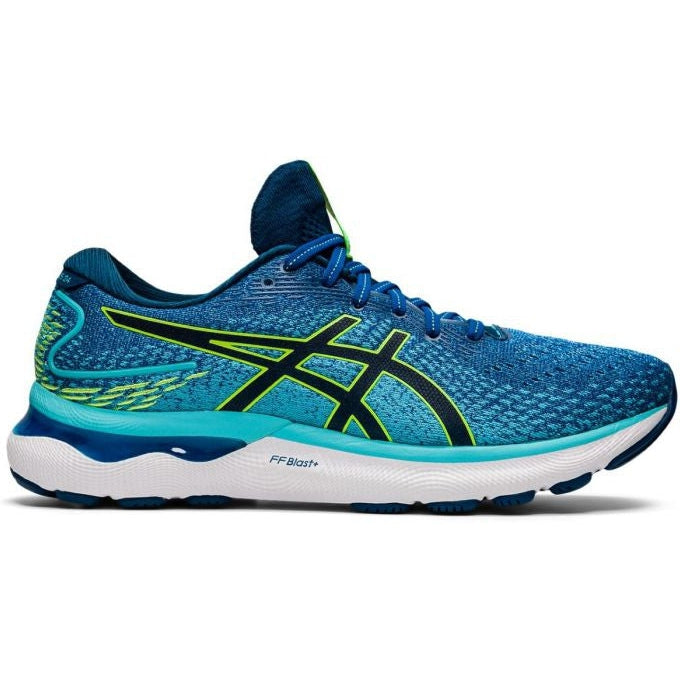 Men's Asics Gel-Nimbus 24, Lake Drive/Hazard Green, 9.5 D Medium