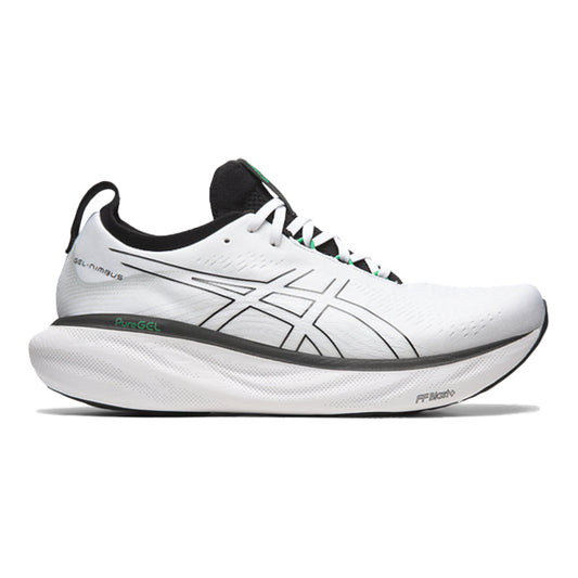 Men's Asics Gel-Nimbus 25, White/Black, 8.5 D Medium