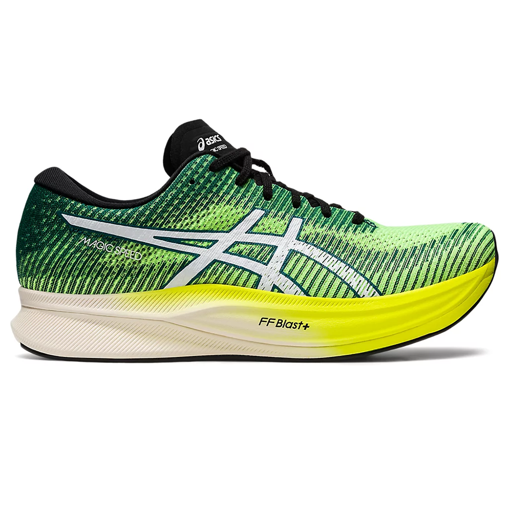 Men's Asics Magic Speed 2, Safety Yellow/White, 9.5 D Medium