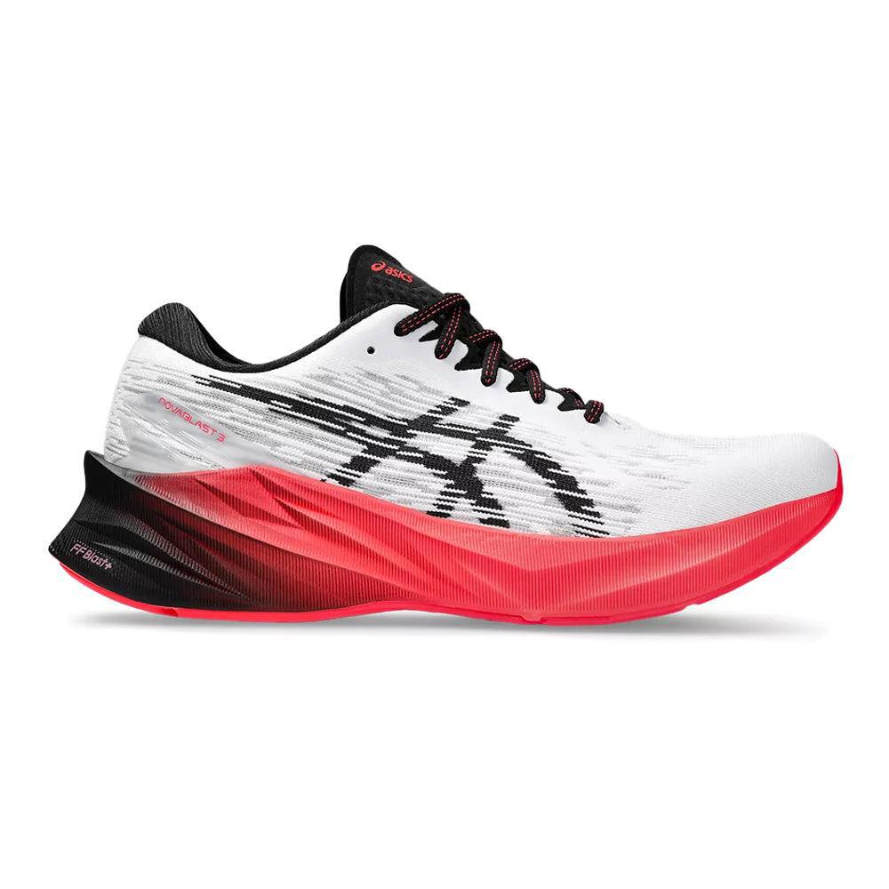 Men's Asics Novablast 3, White/Black, 10 D Medium