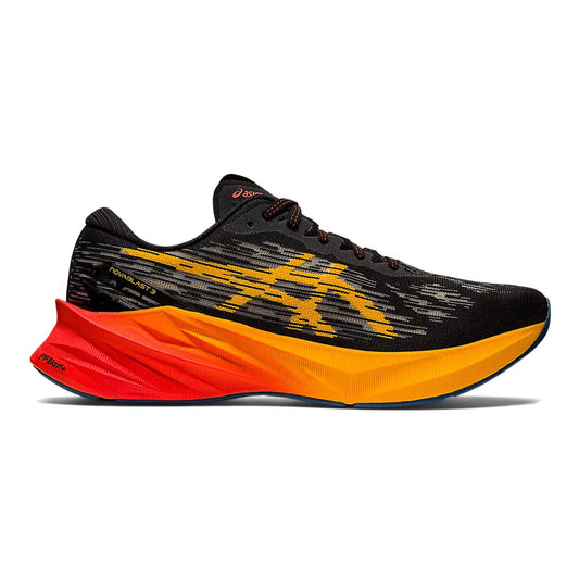 Men's Asics Novablast 3, Black/Amber, 13 D Medium