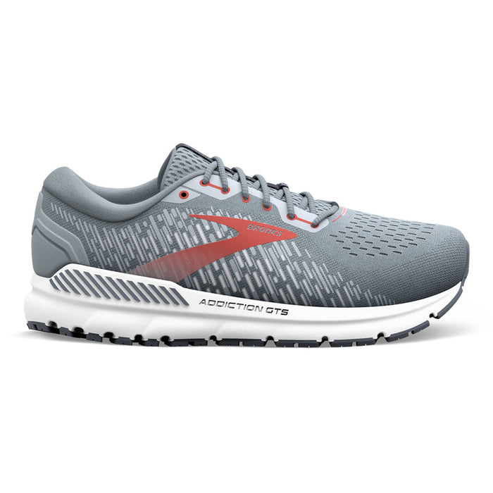 Men's Brooks Addiction GTS 15, Grey/Ebony/Chili Oil, 9 4E Extra Wide