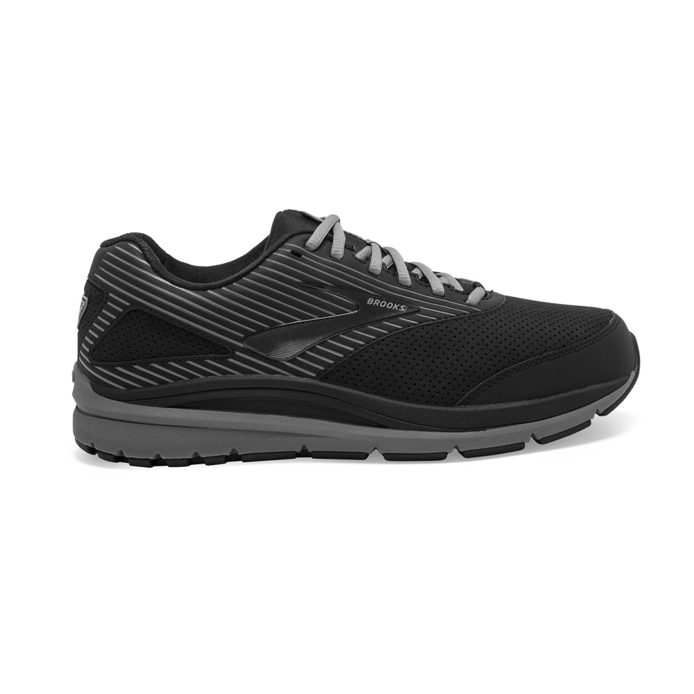 Men's Brooks Addiction Walker Suede, Black/Primer/Black, 15 2E Wide
