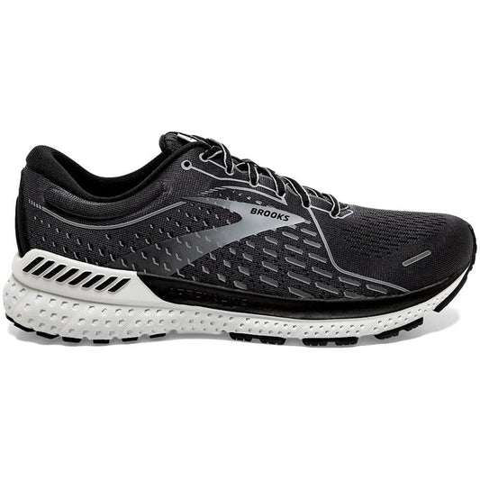 Men's Brooks Adrenaline GTS 21, Blackened Pearl/Black/Grey, 8 D Medium