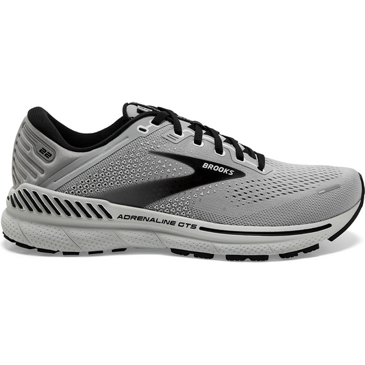 Men's Brooks Adrenaline GTS 22, Alloy/Grey/Black, 7.5 2E Wide