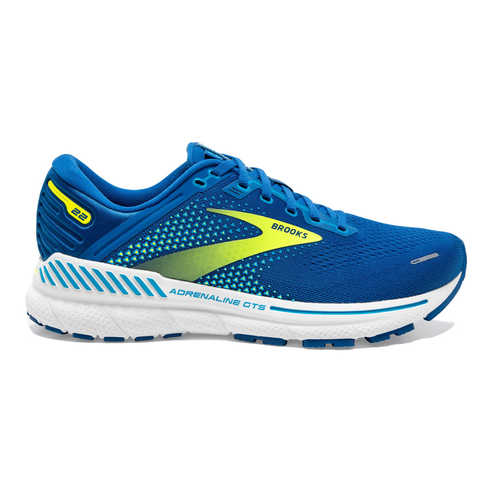 Men's Brooks Adrenaline GTS 22, Blue/Nightlife/White, 14 D Medium