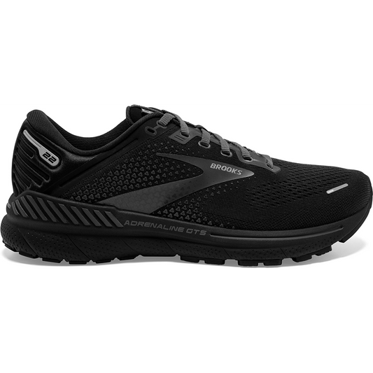 Men's Brooks Adrenaline GTS 22, Black/Black/Ebony, 11.5 2E Wide