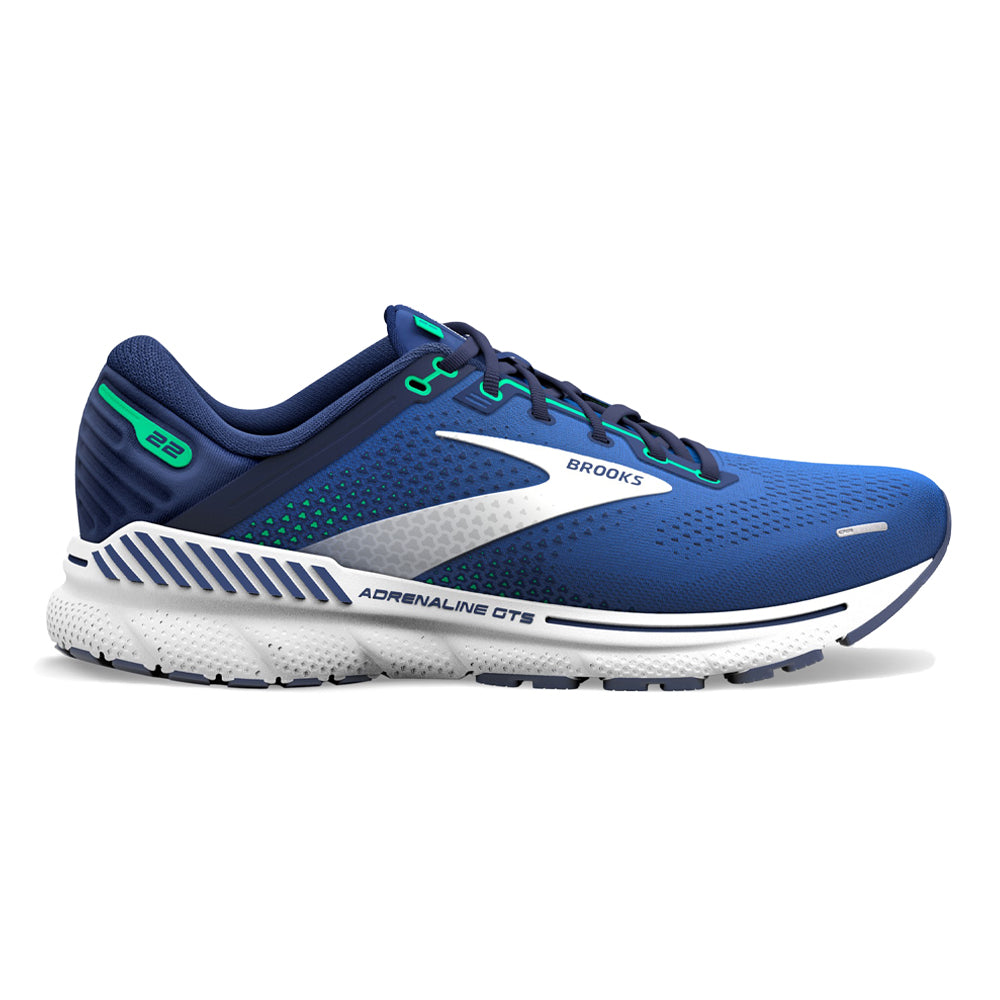 Men's Brooks Adrenaline GTS 22, Surf the Web/Blue/Irish Green, 11 D Medium