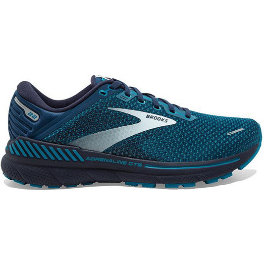 Men's Brooks Adrenaline GTS 22, Titan/Teal/Grey, 12 D Medium