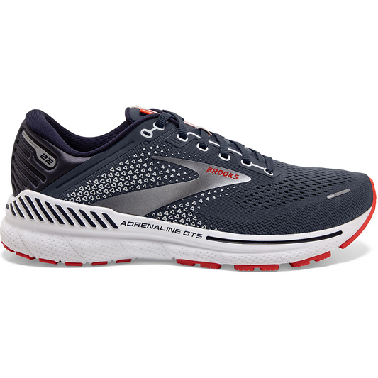 Men's Brooks Adrenaline GTS 22, Peacoat/India Ink/Grenadine, 12.5 2E Wide